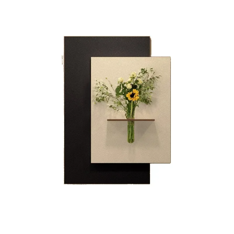 Hydroponic plant three-dimensional sandstone porch decorative painting, dining room three-dimensional