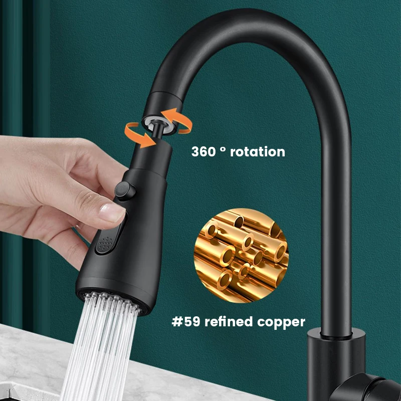 720 Degree Universal Pressure Tap Nozzle Faucet Extender Water Nozzle Bubbler Basin Kitchen Anti-splash Shower Quick-connect