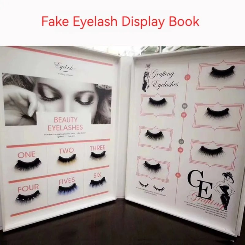 

Fake Eyelash Display Book Eyelash Extension Storage Rack Makeup Display Container False Eyelashes Sample Display Stand