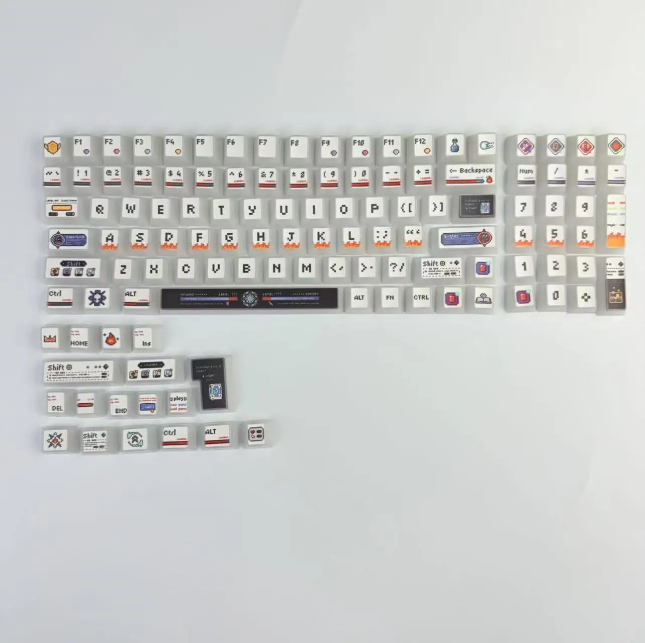 

Pixel wind keycap PC sublimation original height 115 keys suitable for mechanical keyboard neutral e-sports