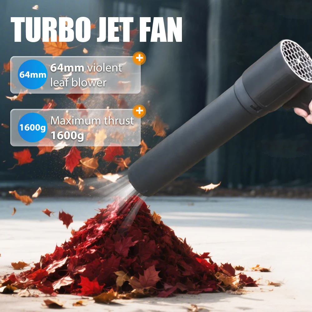 

Electric Cordless Brushless Powerful Air Blower Turbo Jet Fan Handheld Dust Blowing Tool Leaf Snow Blower For Makita 21V Battery