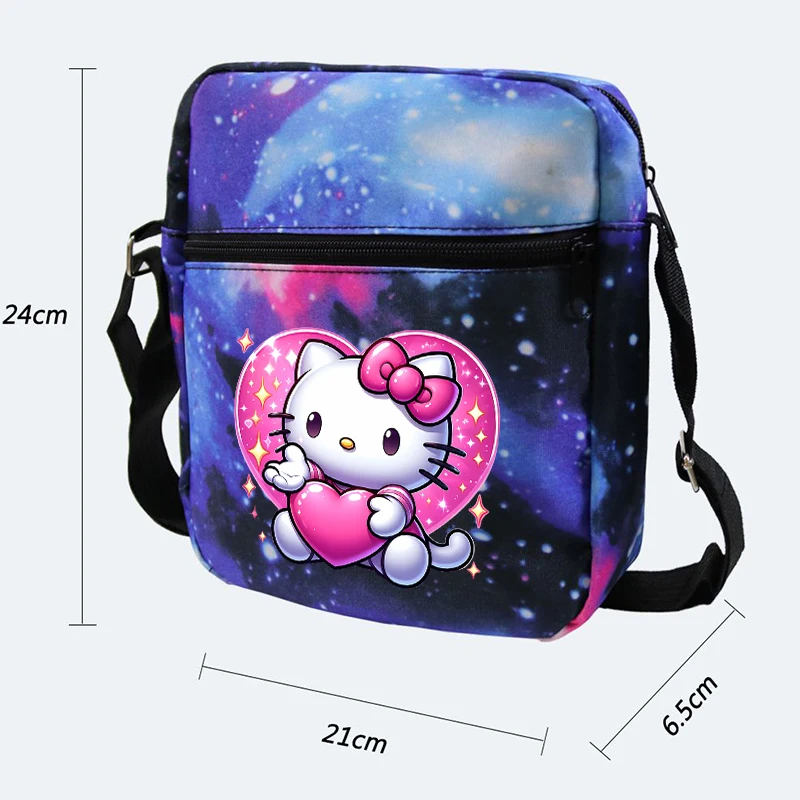 3 Stks/set Hello Kitty Rugzak Student Tiener Schooltas Meisje Jongen Terug Naar School Cartoon Tassen Lunch Tas Vrouwen Reizen Rugzak Pak