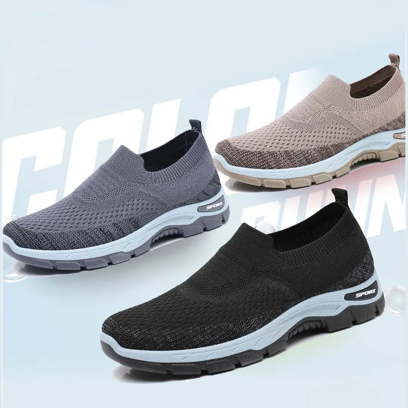 

Integrated Upper Casual Men's Shoes, Comfortable, Breathable, Non Slip,Wear-resistant Outdoor Hiking and Running Work Flat Shoes