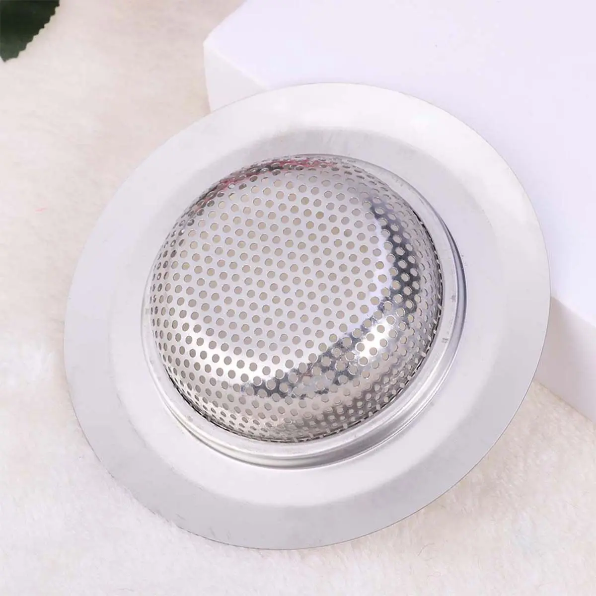 

Kitchen Sink Filter Stainless Steel Drain Strainer 11Cm Oval Mesh Basket Non-Rust Anti-Blocking Hair Residue Catcher