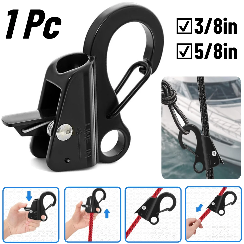1Pc Boat Fender Clips Quick Release Clip 316 Stainless Steel Boat Bumper Clips for Fastening Fender Lines