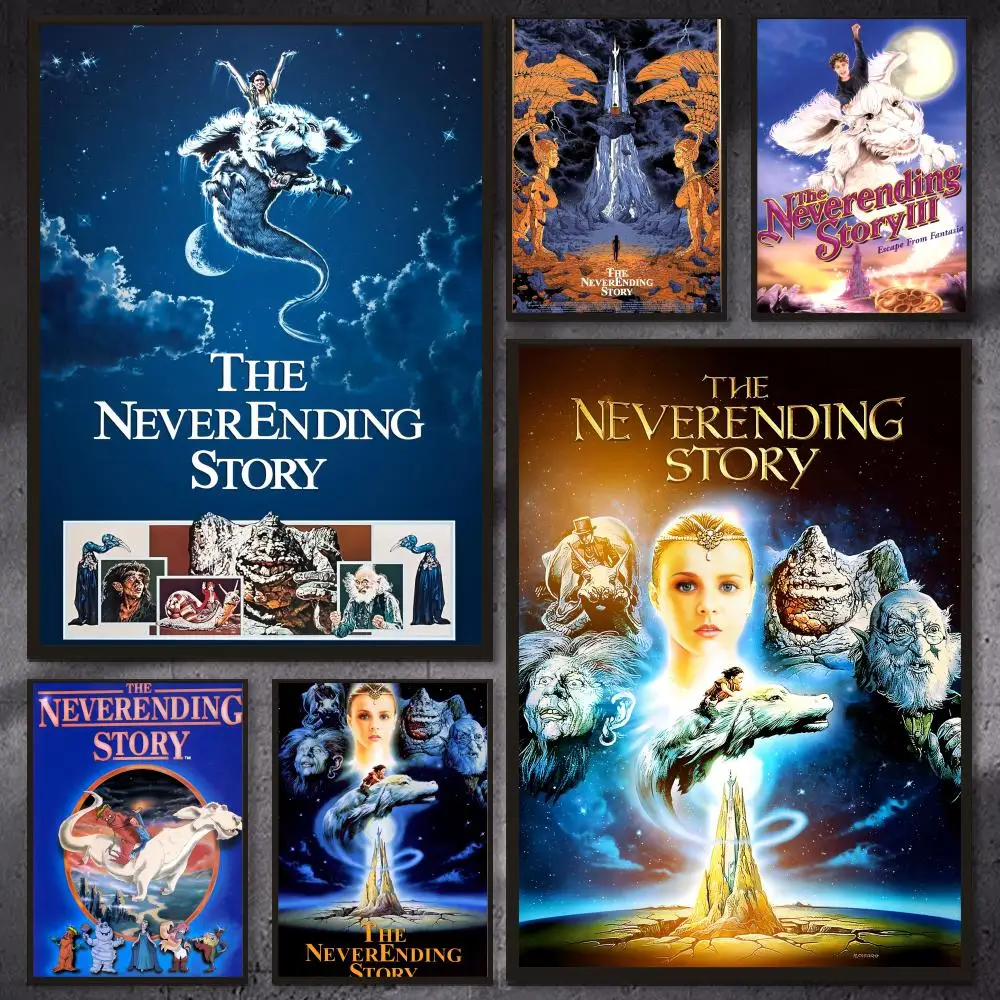 Póster de la película The N-NeverEndings Storys, arte de pared versátil, impermeable, decoración autoadhesiva para cualquier espacio, regalo ideal