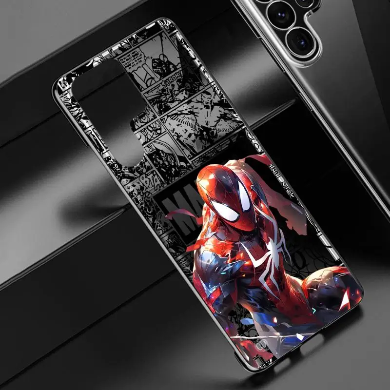 Spiderman Venom Steve-Rogers phone case for Samsung Galaxy S24 s23 Ultra FE cases s20 s21plus s22 borderless cooling clear funda