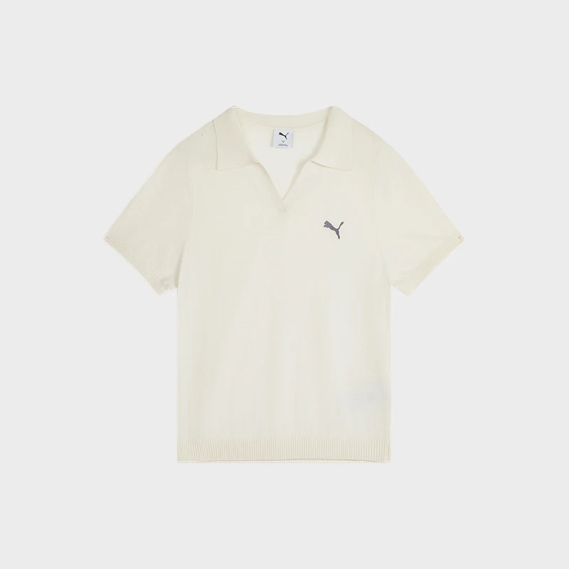 Puma genuine women's classic simple daily knitted casual short sleeved polo shirt 639722-87