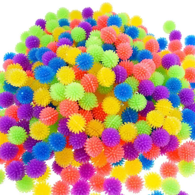 

100pcs TPR Bayberry Ball Hedgehog Mini Massage Ball Soft Squish Squeeze Fidget Toy For Yoga Foot Massage Ball Dec0mpression Toy