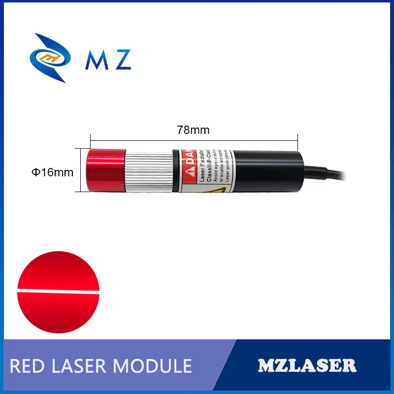 Imagem -02 - Industrial Grade Linha Vermelha Módulo Laser Compacto Ajustável Focagem D16 mm 638nm 50mw 110 Graus Ttl Pwm