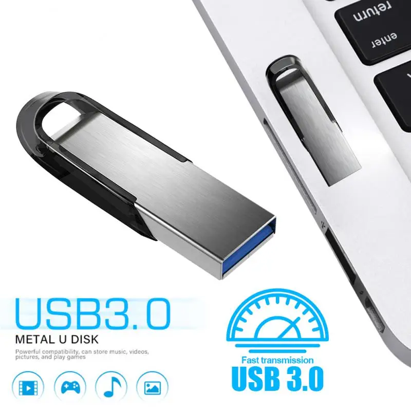 2TB USB Flash Drives 1TB 512GB Metal Real Capacity Memory Stick High Speed Flash Memory Black Gift Storage U Disk For PC