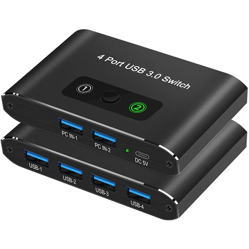 

TA-4 порт USB 3.0 переключатель 2 в 4 выхода KVM-переключатель USB-переключатель KVM-переключатель принтер Sharer для клавиатуры компьютера