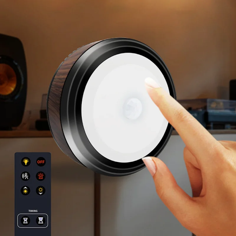 

Battery Powered Black Wireless Motion Sensor LED Light Bed Lamp Led Under Cabinet Night Light For Closet Stairs Kitchen