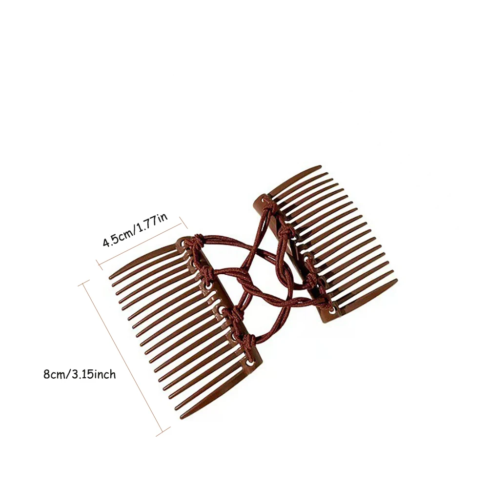 Vintage Magic Hair Comb Women Elastic Rope Hair Accessories Bun Holder Hair Clips Claw Comb-Stay Stretchy Headwear Hairs Styling