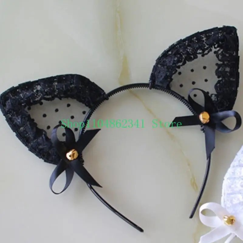 

652F Women for Cat Ear Headband Hair Holder Makeup Hairband Birthday Hair Decors