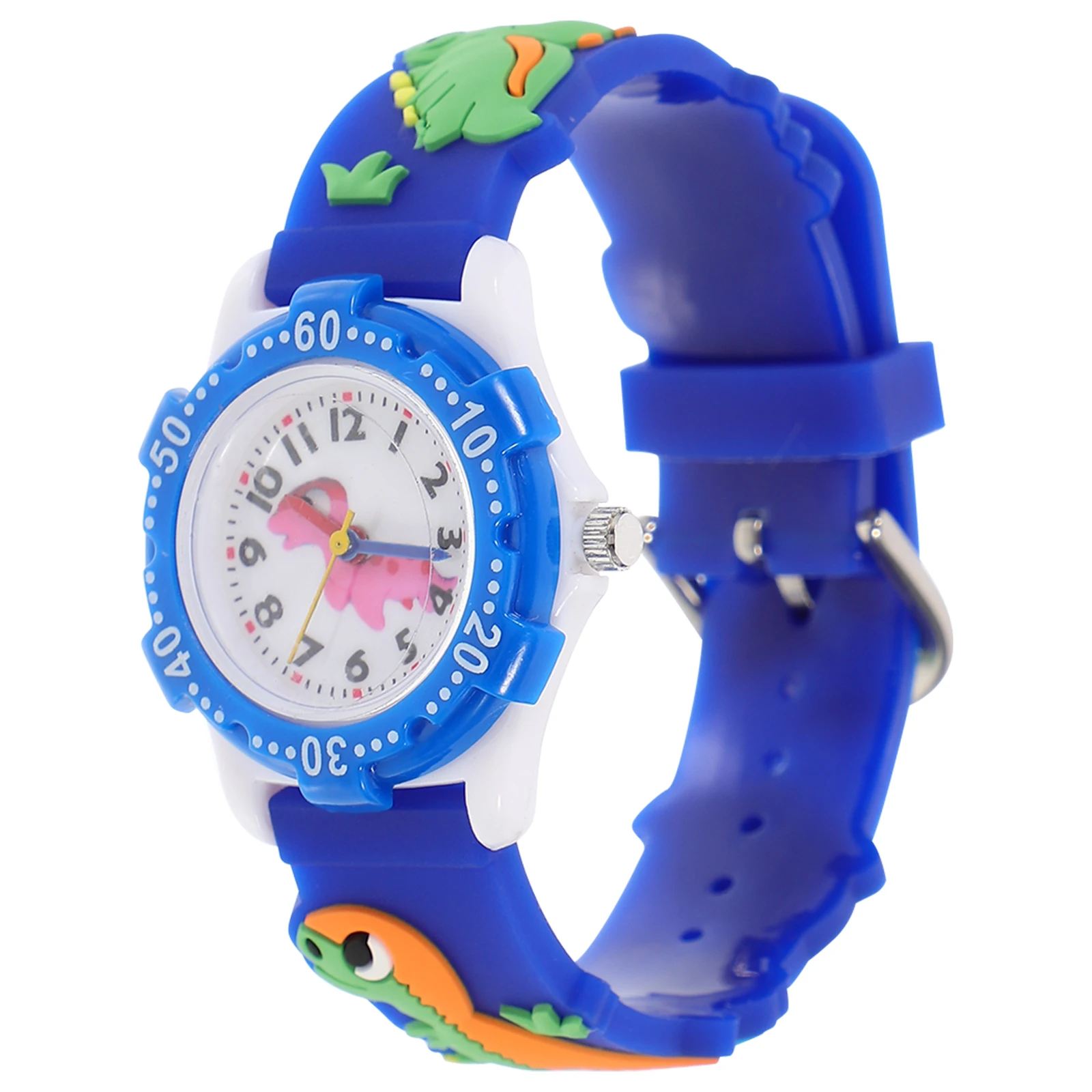 

Silicone Watch for Kids Childrens Wristwatch Cartoon Adjustable Strap Birthday Gifts Clear Numbers Transparent Dial Design