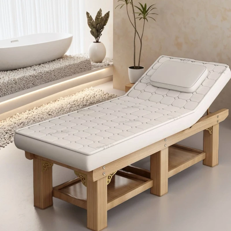 

Solid wood latex beauty bed High-end special massage bed Traditional Chinese medicine massage physiotherapy