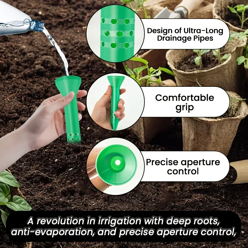 1pc Gardening Irrigation Plastic Funnel 13cm Ultra-Long Guide Tube Design for Garden Watering Landscape Irrigation
