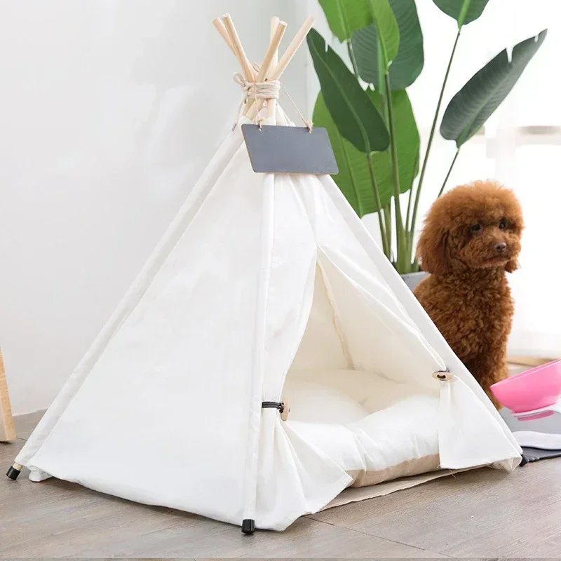 Pure white cat kennel kennel pet tent kennel small and medium-sized dog foldable playhouse cat tent outdoor