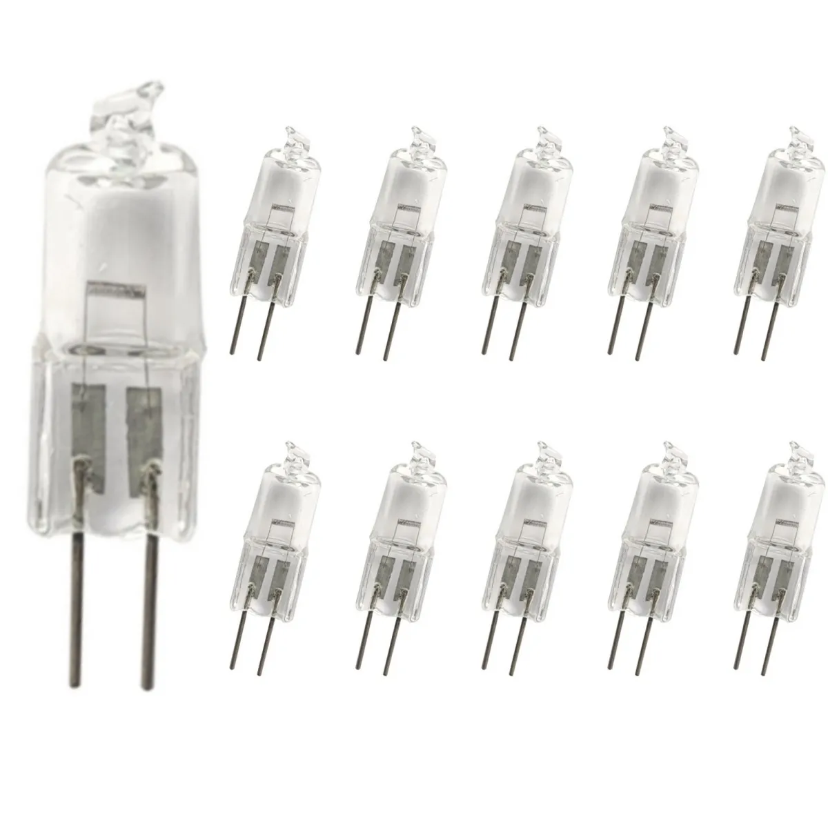 10pcs/lot Warm White 2900K Halogen Lamp Beads G4 12V 220V 10W 20W 35W 50W G4 Halogen Bulbs Light Globe Lot JC Bi-Pin LED Lamp