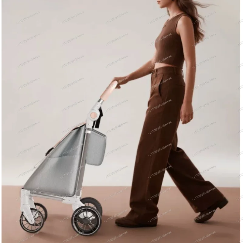 

Portable Foldable Shopping Cart – 4-Wheel Swivel Utility Wagon for Grocery, Outdoor & Home Use