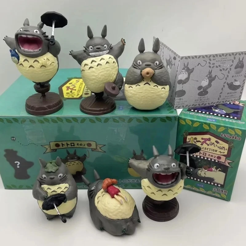 Nuevo Hayao Miyazaki periférico de animé Totoro modelo de acción adorno de escritorio figura muñeca juguete modelo decoración regalo de cumpleaños