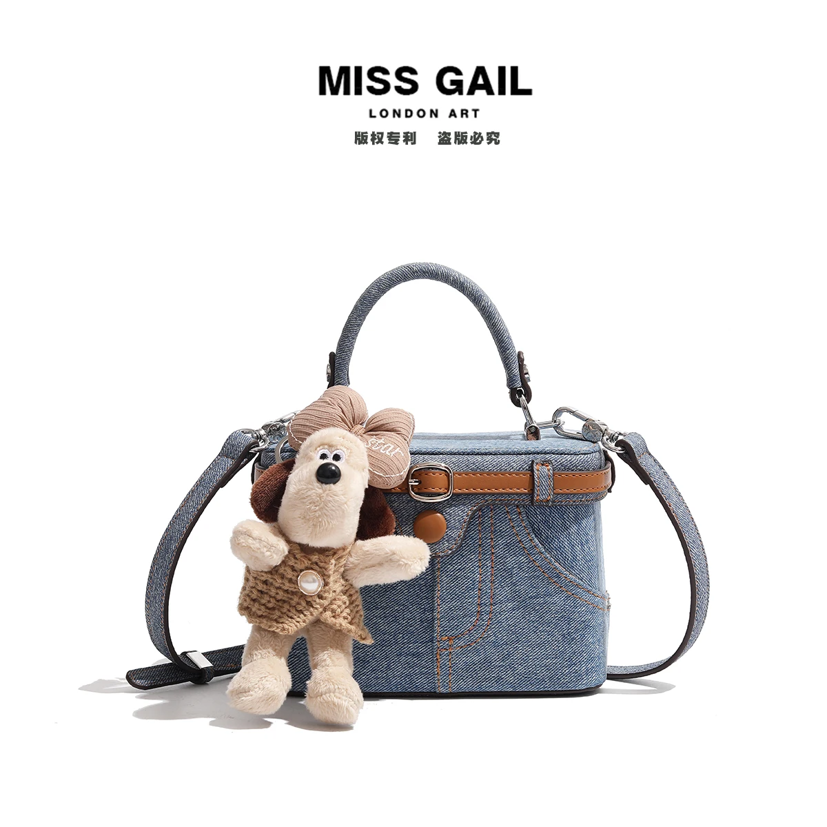 

Fashionable denim camera bag, small bag, new versatile crossbody women's bag