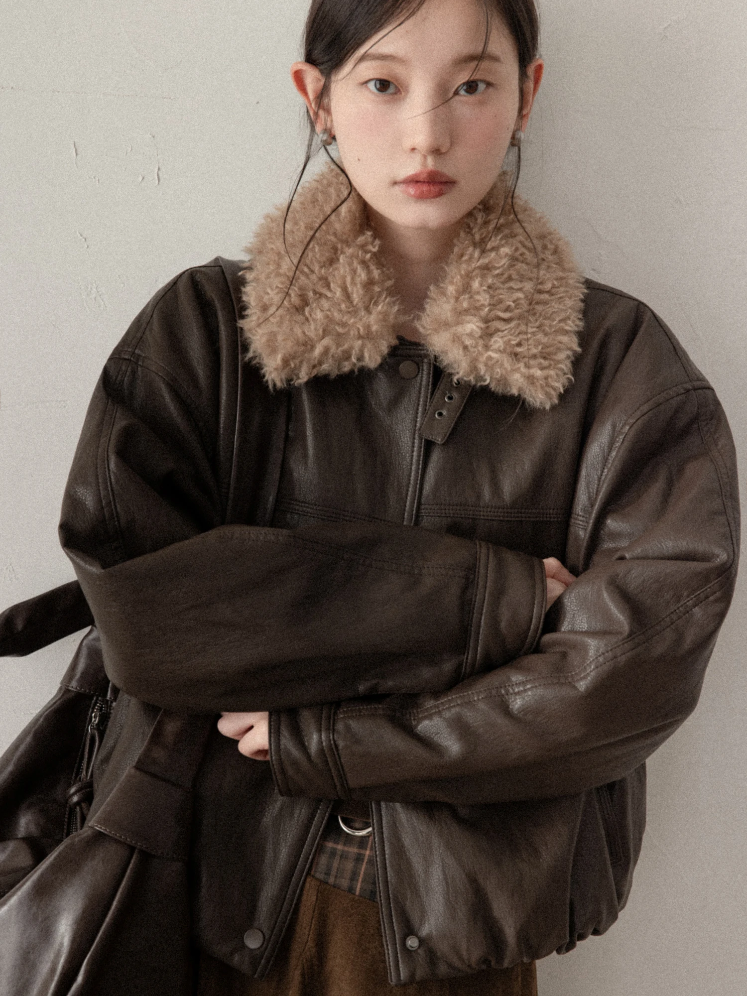 Warm Thiened Motorcycle Sle Jaet Women's ort Outerwear Winter New Arrival Canton S American Retro Leather Coat