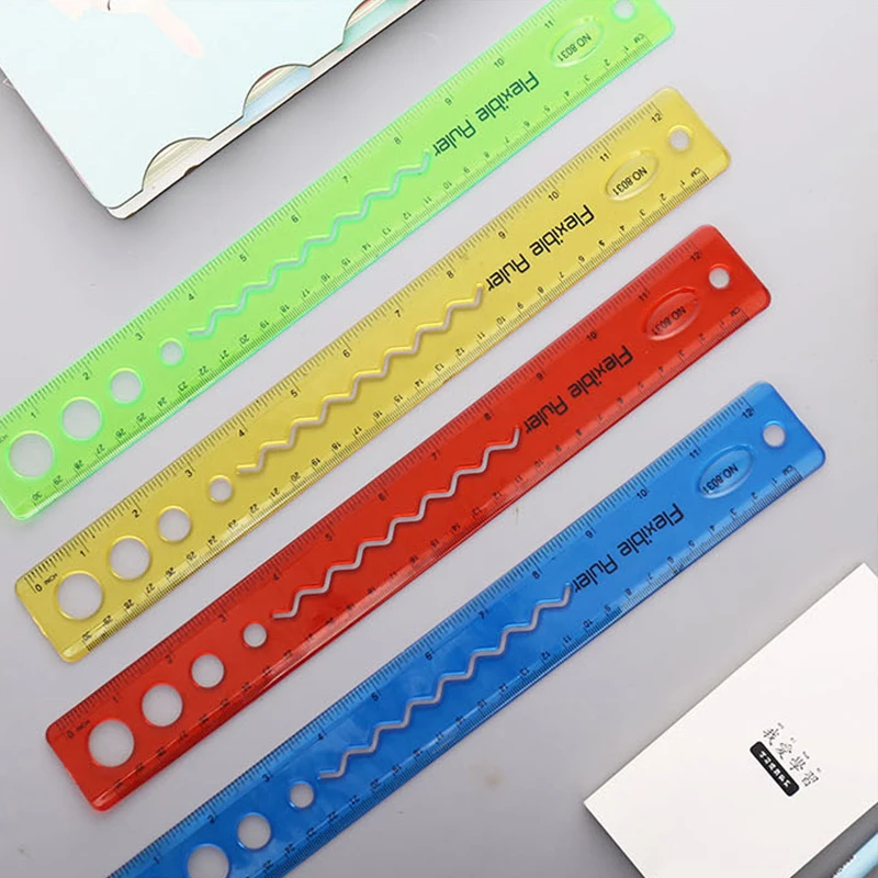 30cm Soft Ruler For Simple And Transparent Measurement Of Student Office Supplies Creative Multi-Functional Drawing Stationery