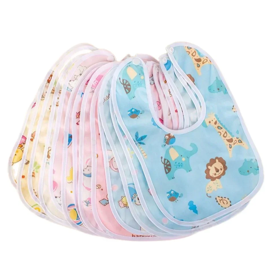 1PCS Baby Bibs Cotton Waterproof Bib Children Feeding Clothes Protection Kids Toddler Scarf for Newborns Boys Girls Accessories