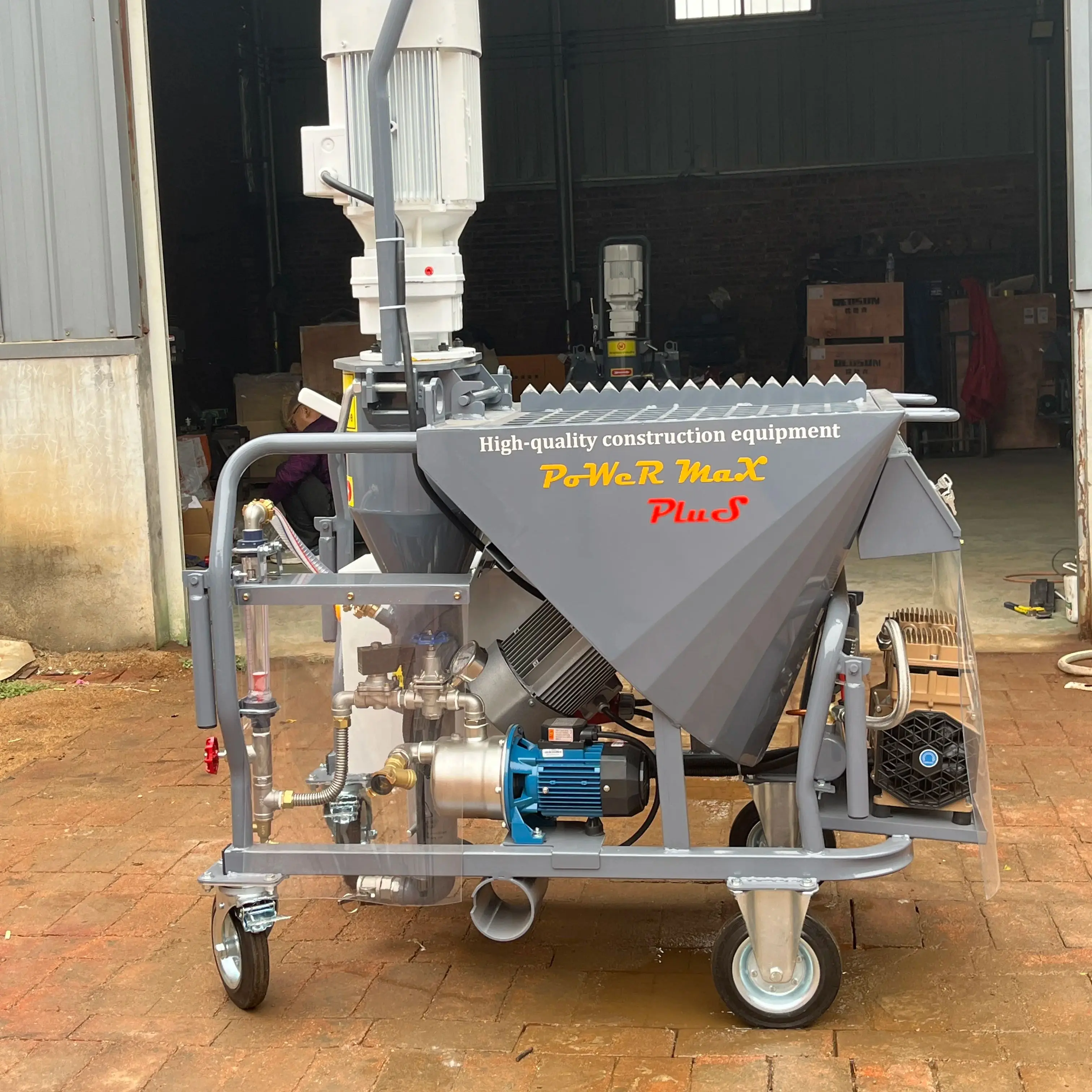 

PFT Electric Mortar Spray Machines M6 M9 Putty Gypsum Lime Plaster Mixing Rendering Wood Packaging Pump Motor Core Components