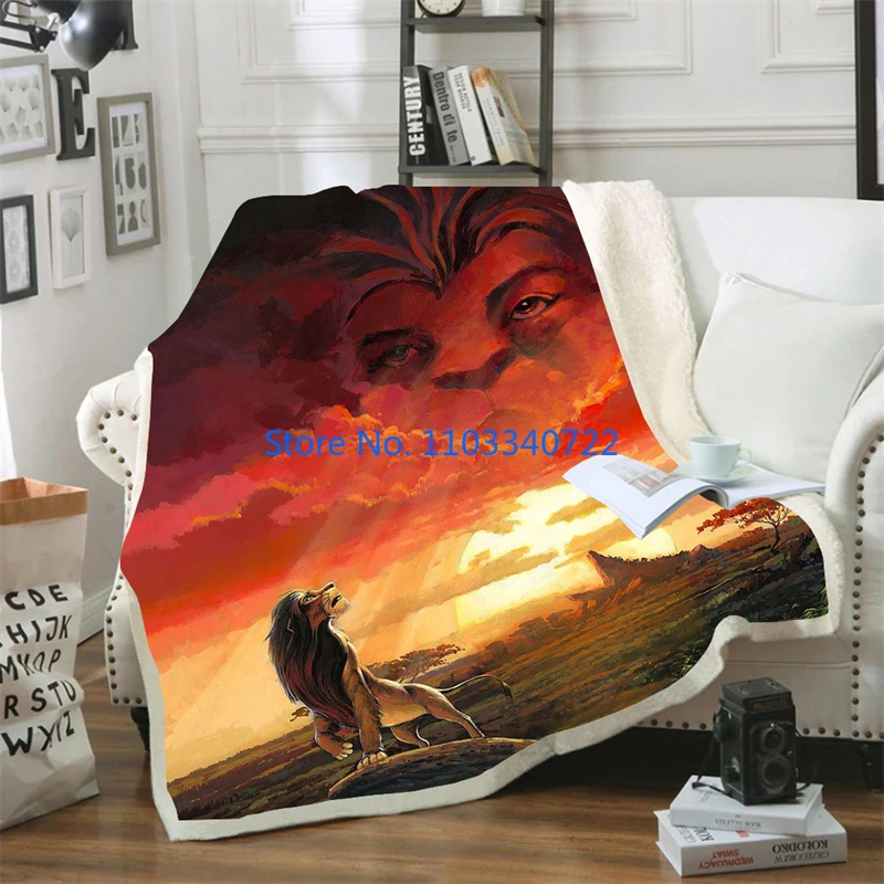 

Simba The Lion King Cartoon Warm Soft Fleece Children's Blanket Throw for Bed Sofa Nap Blankets 150x200cm Boy Girl Festival Gift