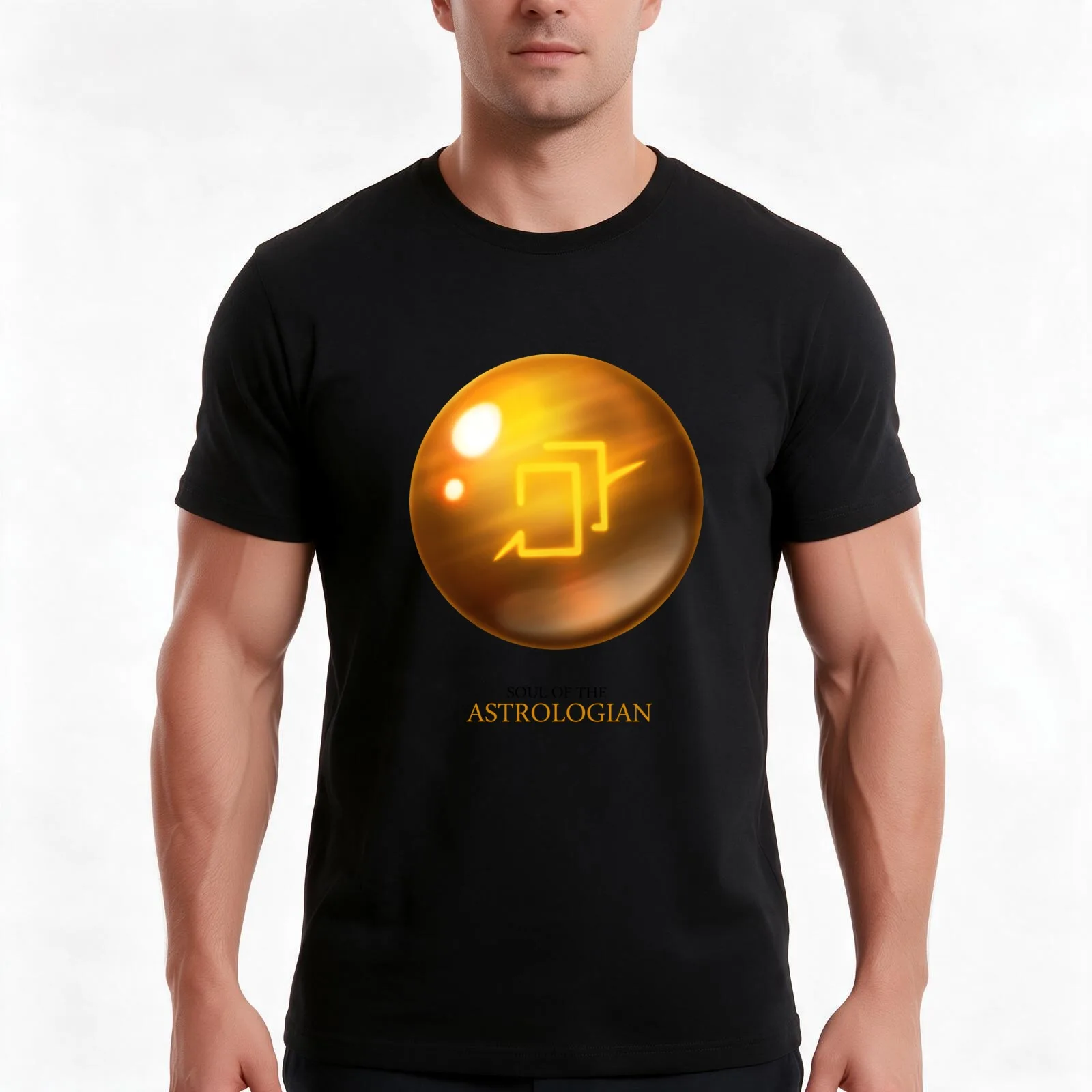 Soul of the Astrologian -white T-Shirt, Summer Casual Cotton Tee, Oversized Streetwear Tops, Vintage Graphic Print, 100% Cotton