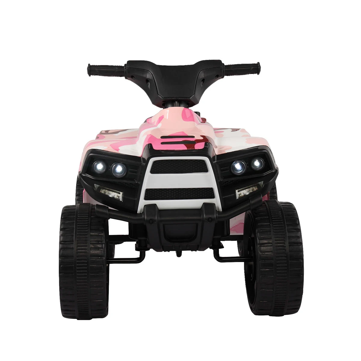 Coche eléctrico ATV para niños, vehículo de juguete, color rosa y negro