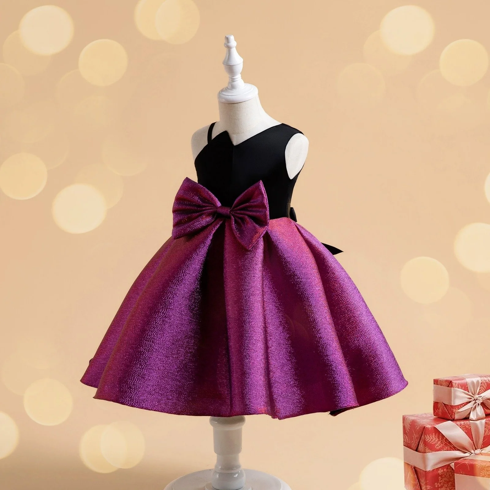 

Fashion Beautiful Luxury Shiny Fluffy Princess Dress Birthday Princess Gown High Quality Elegant Girl Christmas New Year Dress