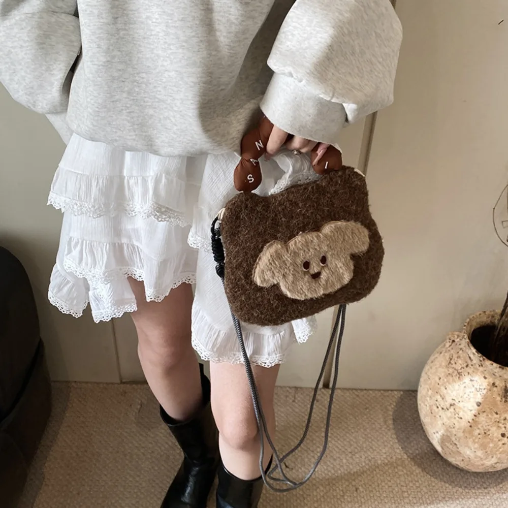 

Kawaii Soft Cartoon Crossbody Bag Large Capacity Bread Dog Shoulder Bag Tomato Comfortable Coin Purse Birthday Gift