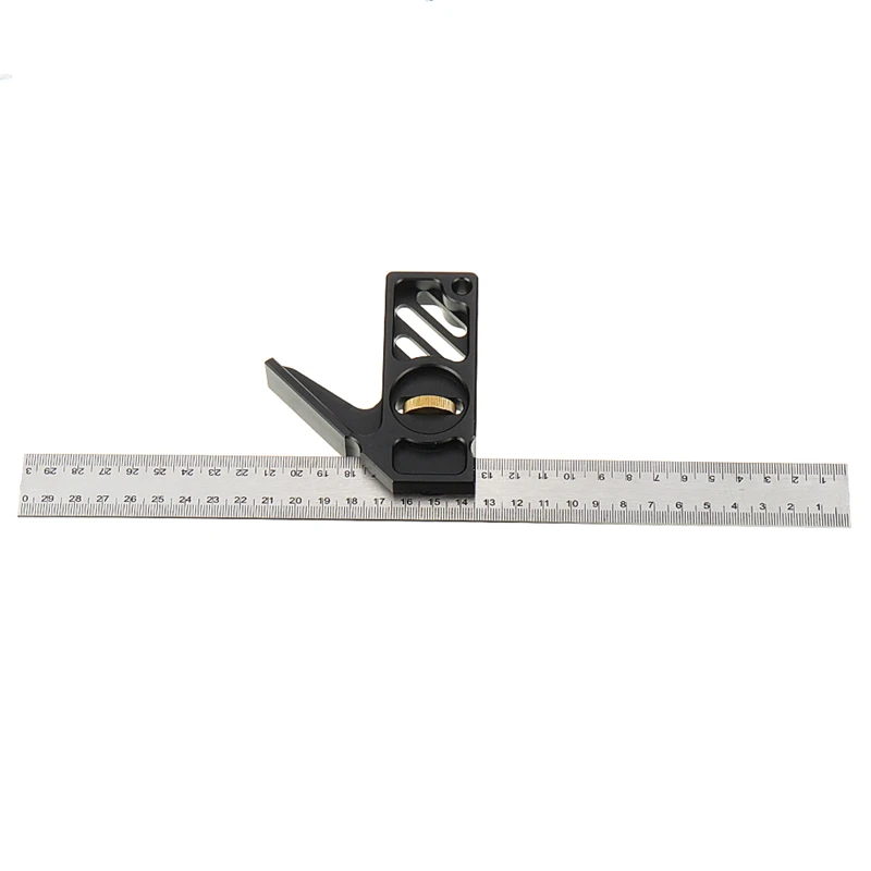 Drillpro Adjustable 300mm Aluminum Alloy Combination Square 45 90 Degree Angle Scriber Steel Ruler Woodworking Line Locator Rule