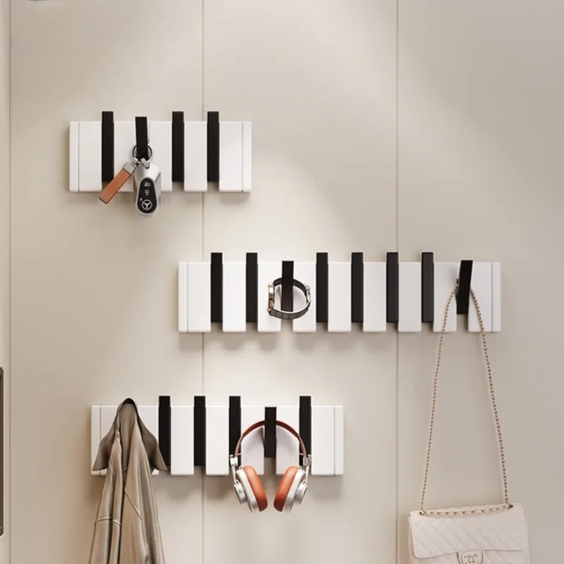 Home Wall Key Holder Magnet Hook Wall Clothes Keychain Hanger Entrance Hall Decoration Coat Rack Bedroom Door Coat Storage Racks