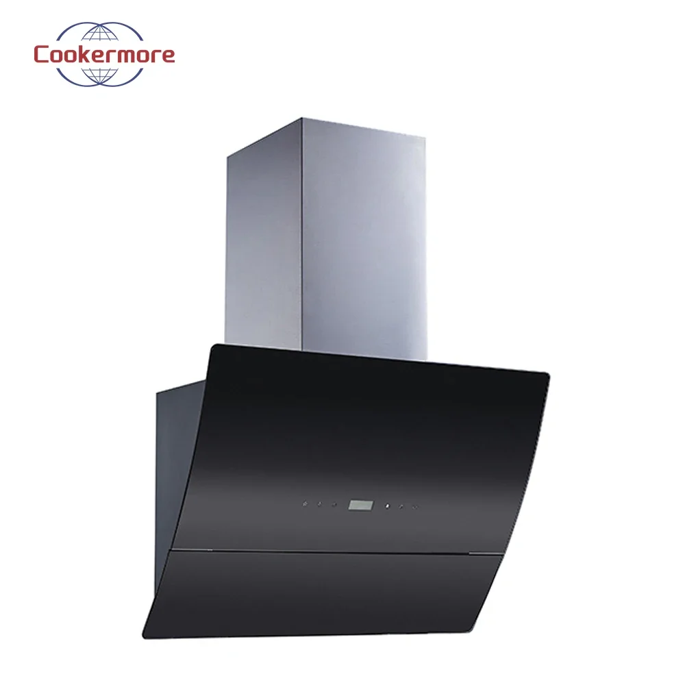 Consistent performance kitchen slant range hood wall mounted round corner range hood easy to scrub slant range hood