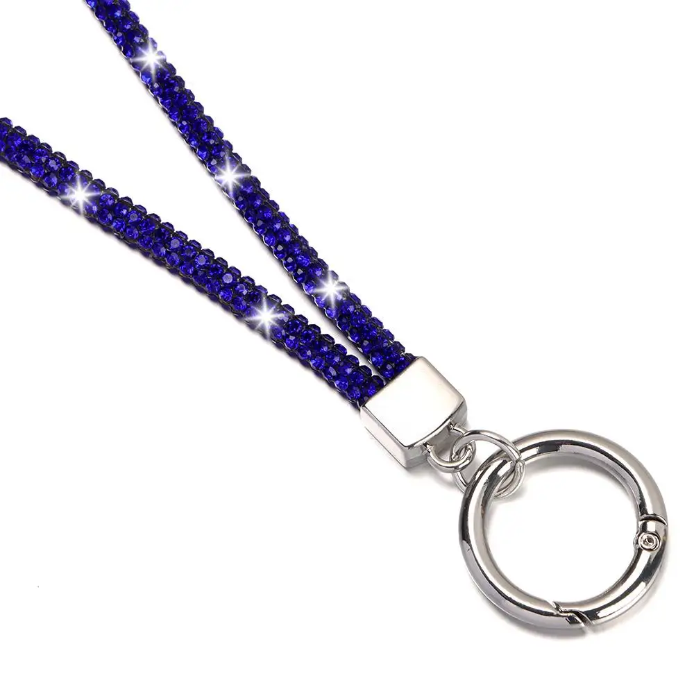 Glitter Bling Bling Keychain Chain Straps Rhinestone Phone Lanyard Hanging Cord Crystal Anti-lost Rope