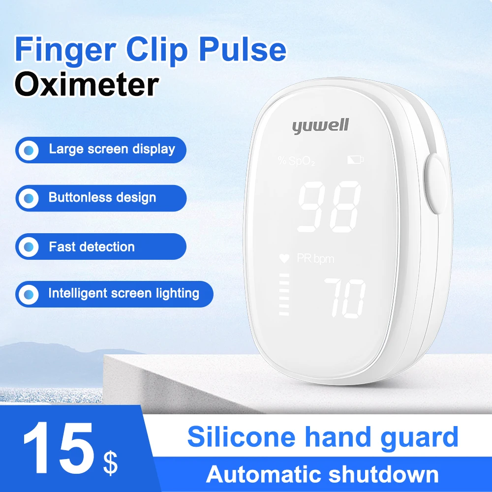 Yuwell Finger clip Pulsoxi meter LED-Bildschirm Bluts auer stoffs ättigungs monitor automatische Messung Finger clip Pulsoxi meter