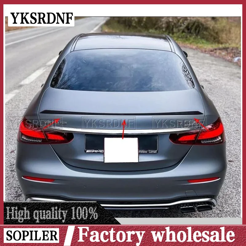 Rear Trunk Spoiler Boot Wing Lip For Mercedes-Benz NEW E Class W213 E250 E300 E43 E63 AMG Sedan 4 Door 2021 ABS