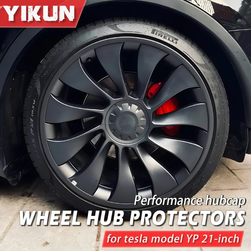 

For Tesla Model Y 21 Inch Wheel Hub Protection Rim Patch Protectors ABS Wheel Guard Covers Performance Auto Exterior 2020-2024