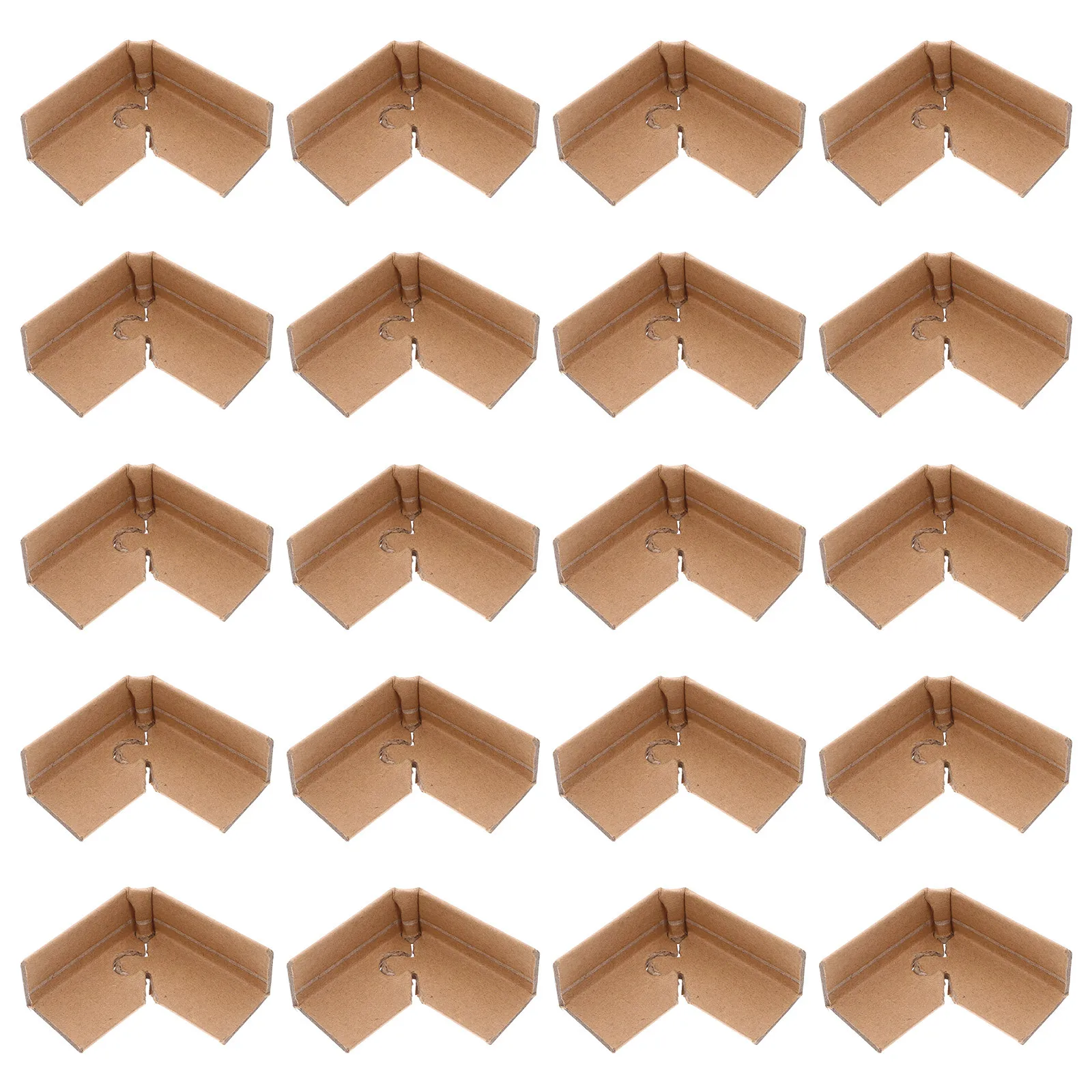 20Pcs Shipping Box Corner Protectors Sturdy Paper Edge Guards with Snap Buckle for Packaging Moving Transit Carton Corner Cover