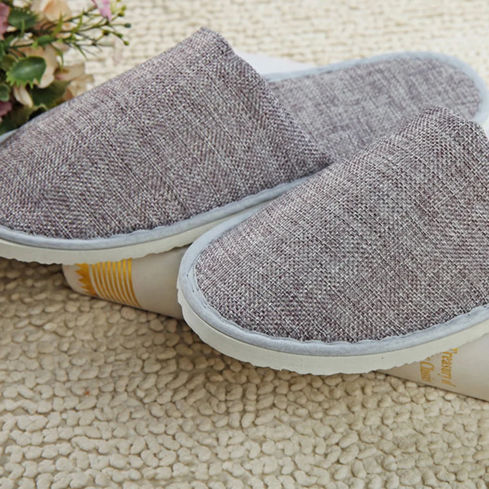 

2Pairs Disposable Slippers Non-Slip Lightweight Cloth Hotel Spa Travel Home Indoor Guest Shoes Disposable Slippers