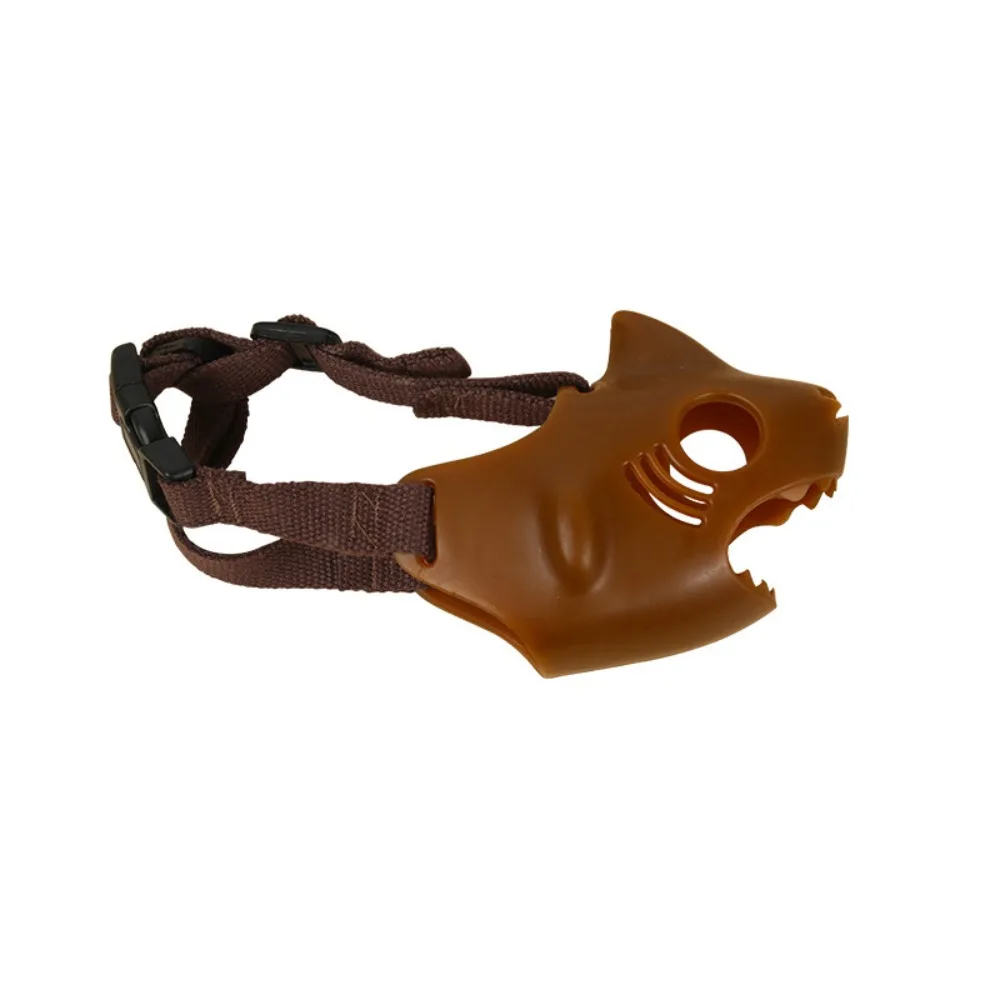 Cartoon Dog Muzzle Mask Shark Shape Breathable Anti-barking Muzzle Adjustable Drinkable Pet Mouth Cover Daily Use