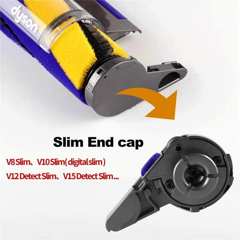 N98R Roller Brush Bar End Cap Cover For V10 Slim V12 Detect Slim V15 Detect Slim Vacuum Cleaner Side Replacement Parts 2Pc