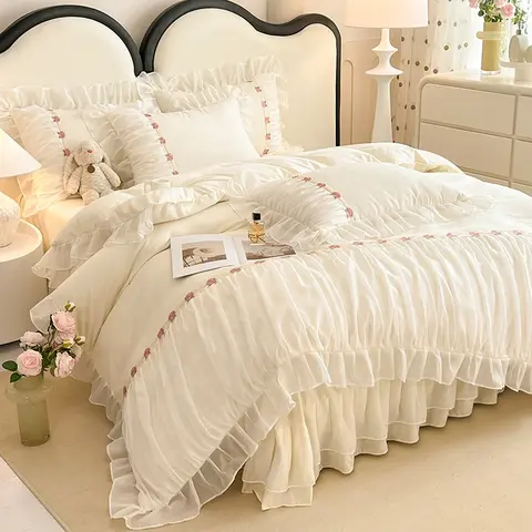 3 Pieces Bedding Set King Size duvet cover pillow Shams for All Seasons ﻿
