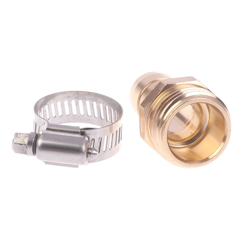 

Garden Hose Repair Connector With Clamps For 3/4"-5/8" Aluminum Alloy Garden Hose Fitting Male And Female Hose Accessories