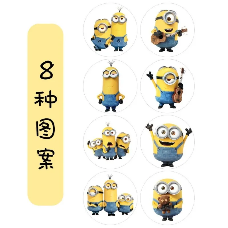 500PCS Minions Cartoon Reward Sticker Roll DIY Decor Notebook Pad Fridge Gift Stickers Seal Labels Envelope Sealing Scrapbooking